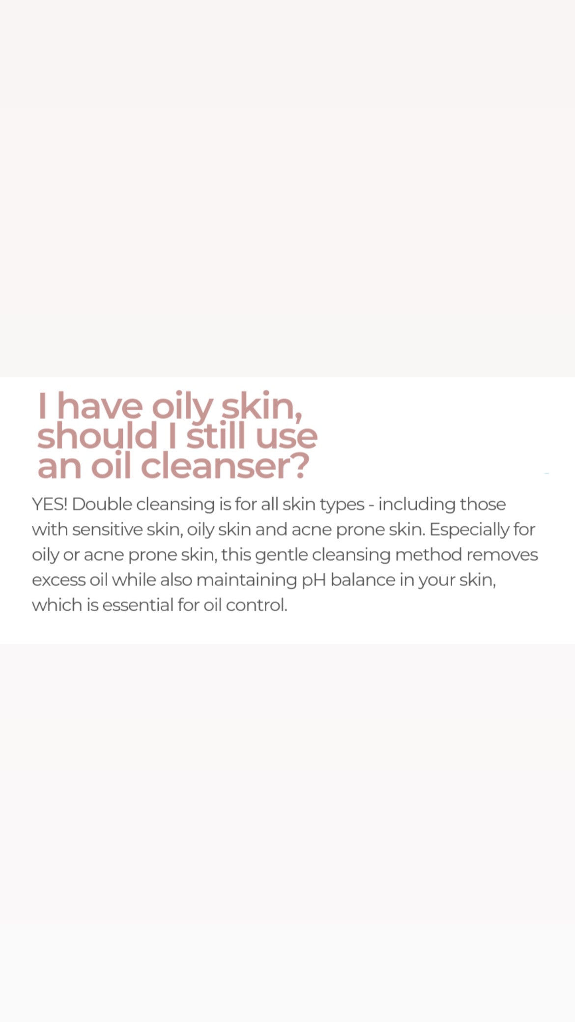 Cleansing Oil - for all skin types (safe for acne prone)